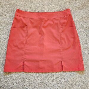 Skort Womens 10 Coral Athletic Stretch Performance Golf Tennis Tehama
